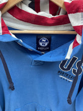 Vintage Y2K blue American flag sailing hoodie size XXL by North Sails